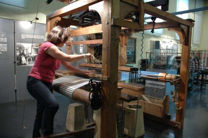 Démonstration de tissage